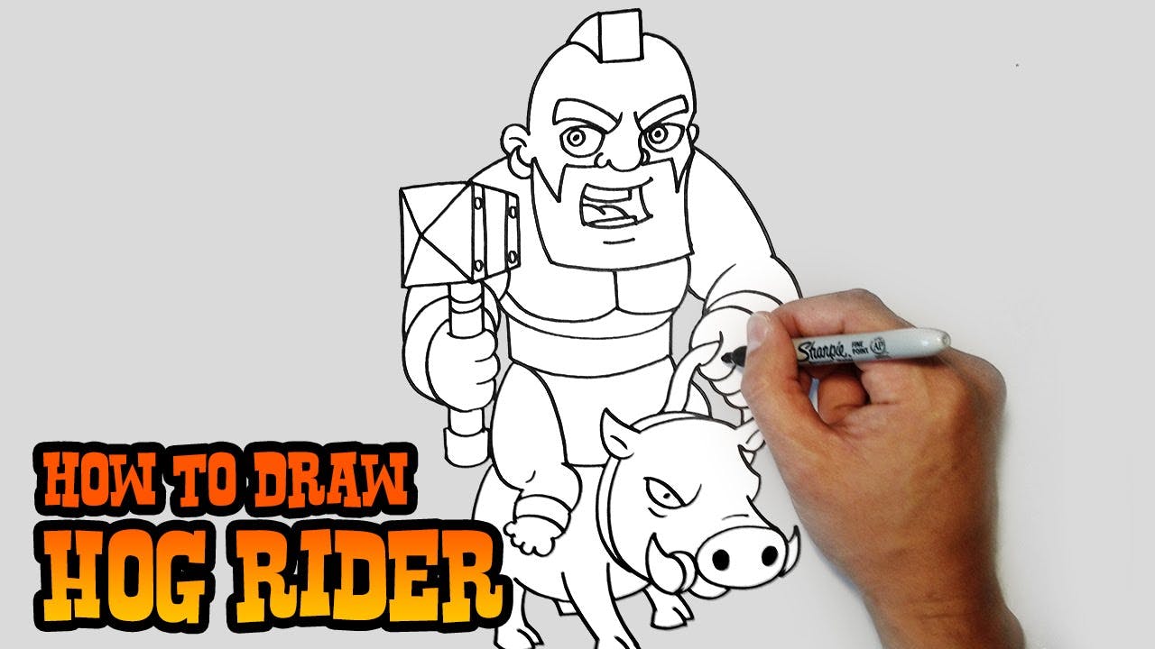 How to Draw Hog Rider Clash of Clans Clash of Clans Characters